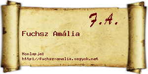 Fuchsz Amália névjegykártya